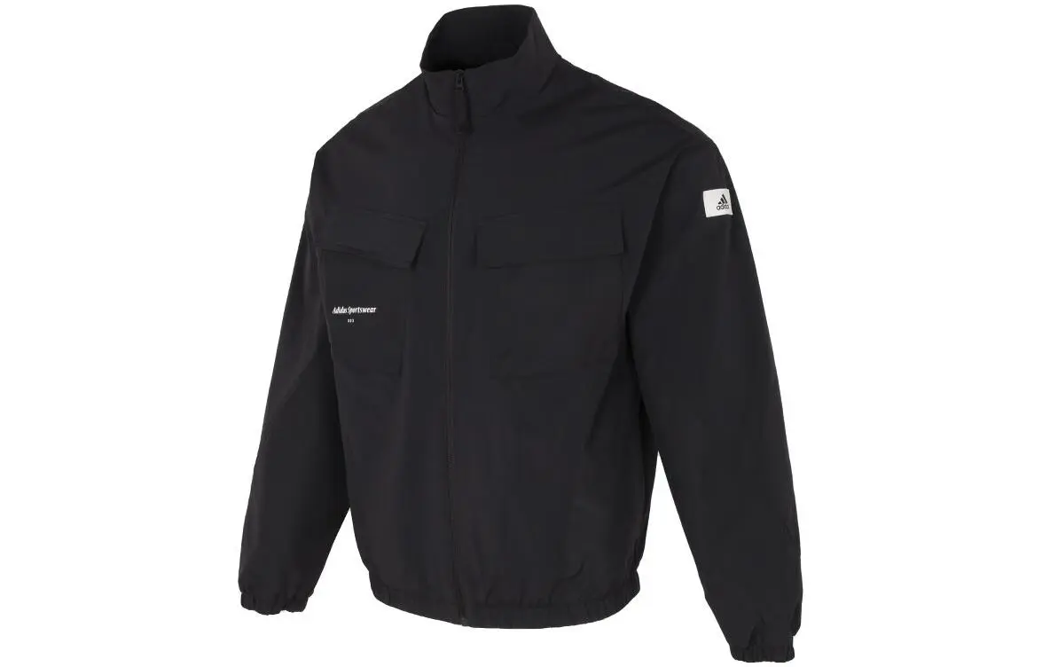 Adidas Jackets Men's Black Stand Collar Moderate