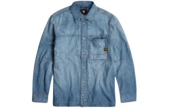 G STAR RAW Denim Jacket Men's Faded Dark Blue