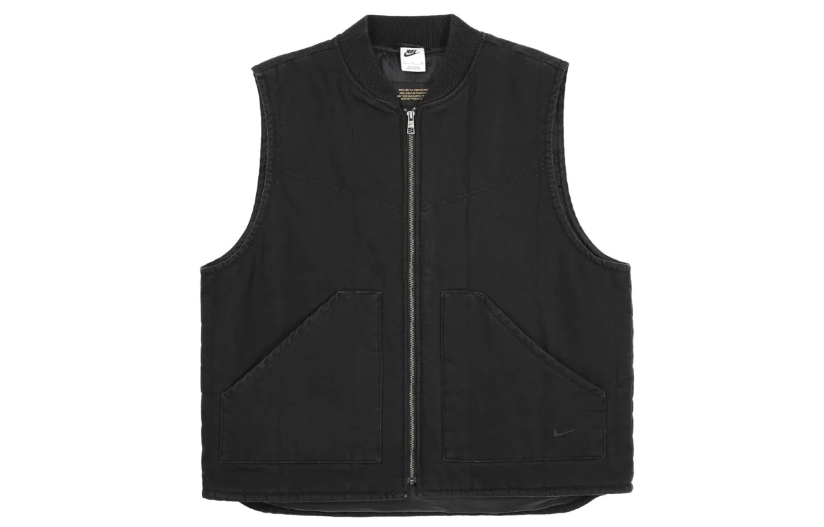 Nike Vests Men's Black Baseball Collar Moderate Other
