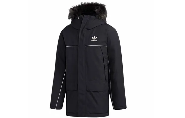 Adidas Originals Down Jackets Men's Black Hooded Moderate Other