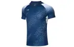 Li Ning T Shirts Men's Navy V Neck Moderate Straight Fit