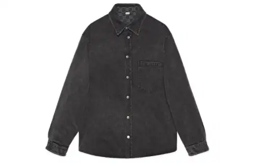 GUCCI Reversible Wool And Gg Denim Shirt