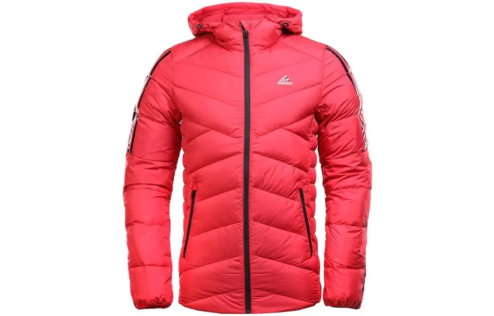 Adidas Jackets Men's Red Hooded Moderate Other