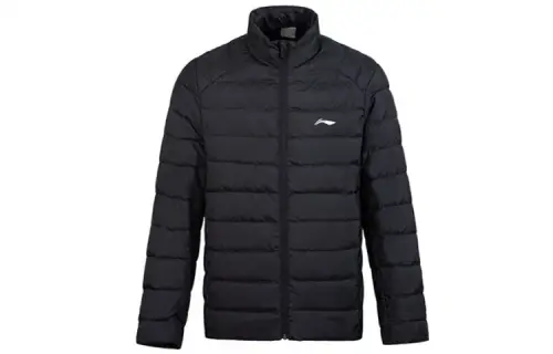 Li Ning Down Jackets Men's Black Stand Collar Moderate Other