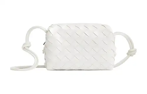 Bottega Veneta Loop Calfskin Shoulder Bag, Crossbody Bag Mini Women's White