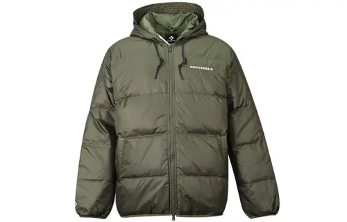 Converse Hombre Down Jackets Men's Army Khaki Pants Hooded Moderate Other
