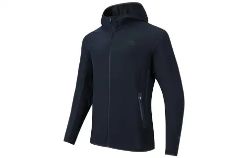 ANTA Running Collection Jackets Men's Black Hooded Moderate Other