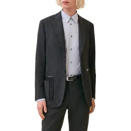 HERMES FW24 Business Suit Coat Men's Anthracite