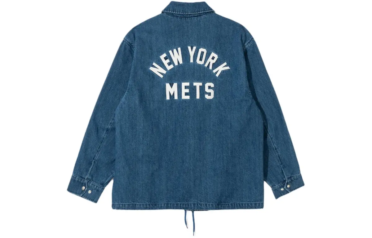 New Era Denim Jackets Men's Blue Lapel Moderate Straight Fit