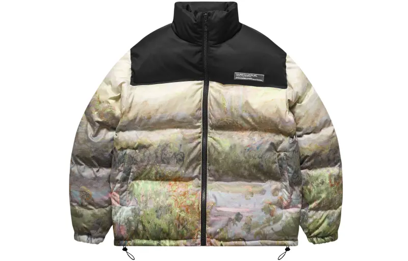 HARSH AND CRUEL Down Jackets Unisex Multicolor Stand Collar Thickened Puffer Jacket