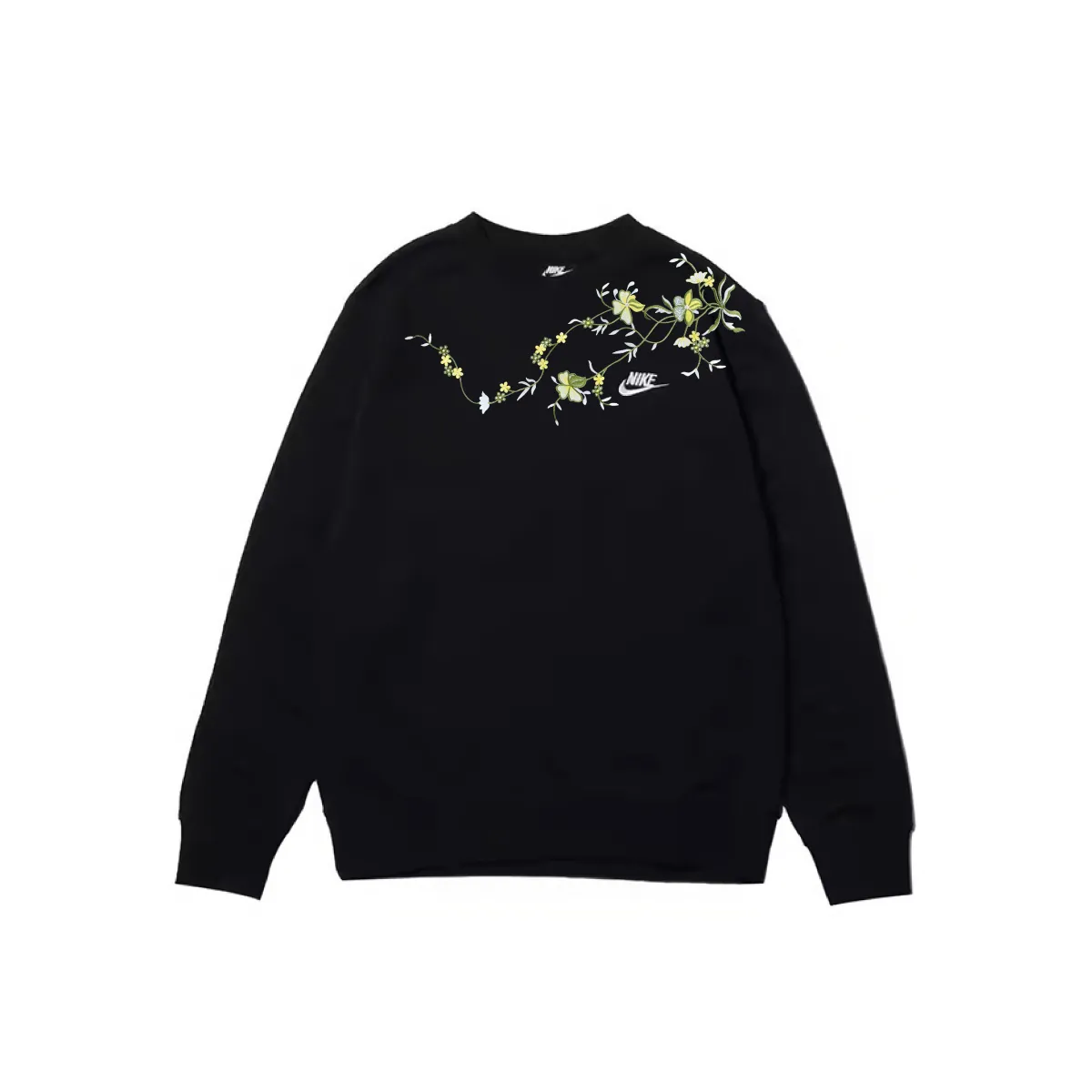 Nike Sweatshirts Men's Black Crew Neck Moderate Regular