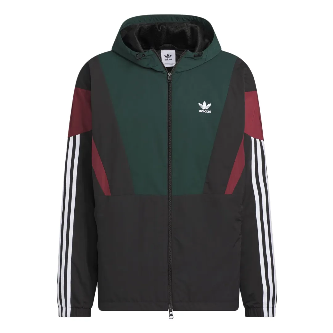 Adidas Originals WINDBREAKER BLOCK Jacket Men's Dark Green/Black