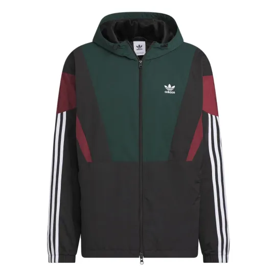 Adidas Originals WINDBREAKER BLOCK Jacket Men's Dark Green/Black