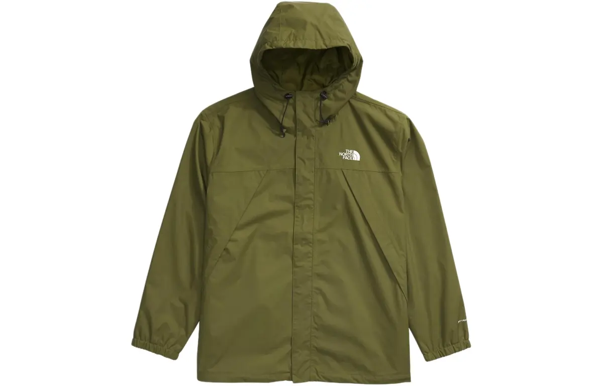 THE NORTH FACE Antora Outdoor Hiking Waterproof, Windproof, And Rainproof Windbreaker Jacket Men's Olive Green
