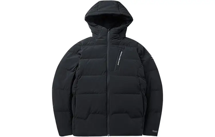 ANTA Variety Training Collection Down Jackets Men's Black Hooded Moderate