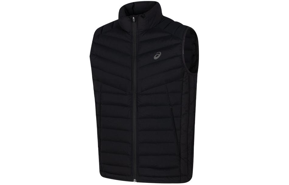 ASICS Dry Training Slim Down Vests Men's Black Stand Collar Moderate Other