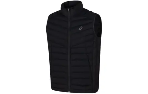 ASICS Dry Training Slim Down Vests Men's Black Stand Collar Moderate Other