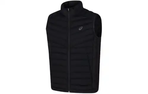 ASICS Dry Training Slim Down Vests Men's Black Stand Collar Moderate Other