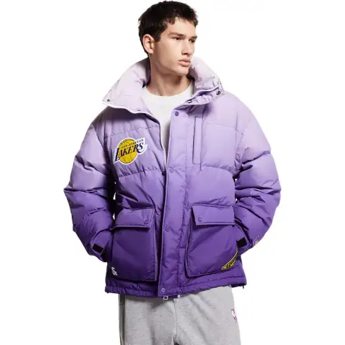 JACK JONES· x NBA Down Jacket Unisex Light Purple
