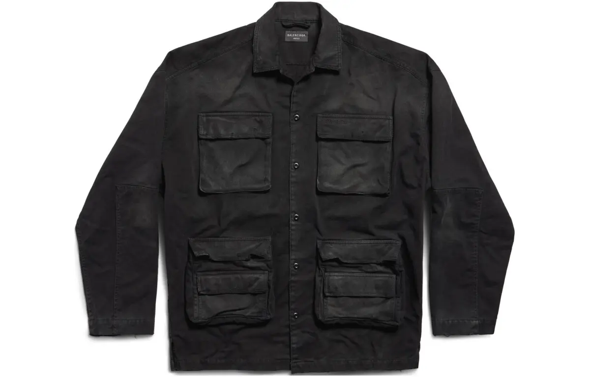 Balenciaga FW24 Denim Jacket Loose Fit Unisex Black