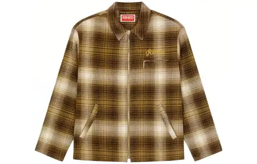 KENZO Plaid check Cotton Shirt Jacket