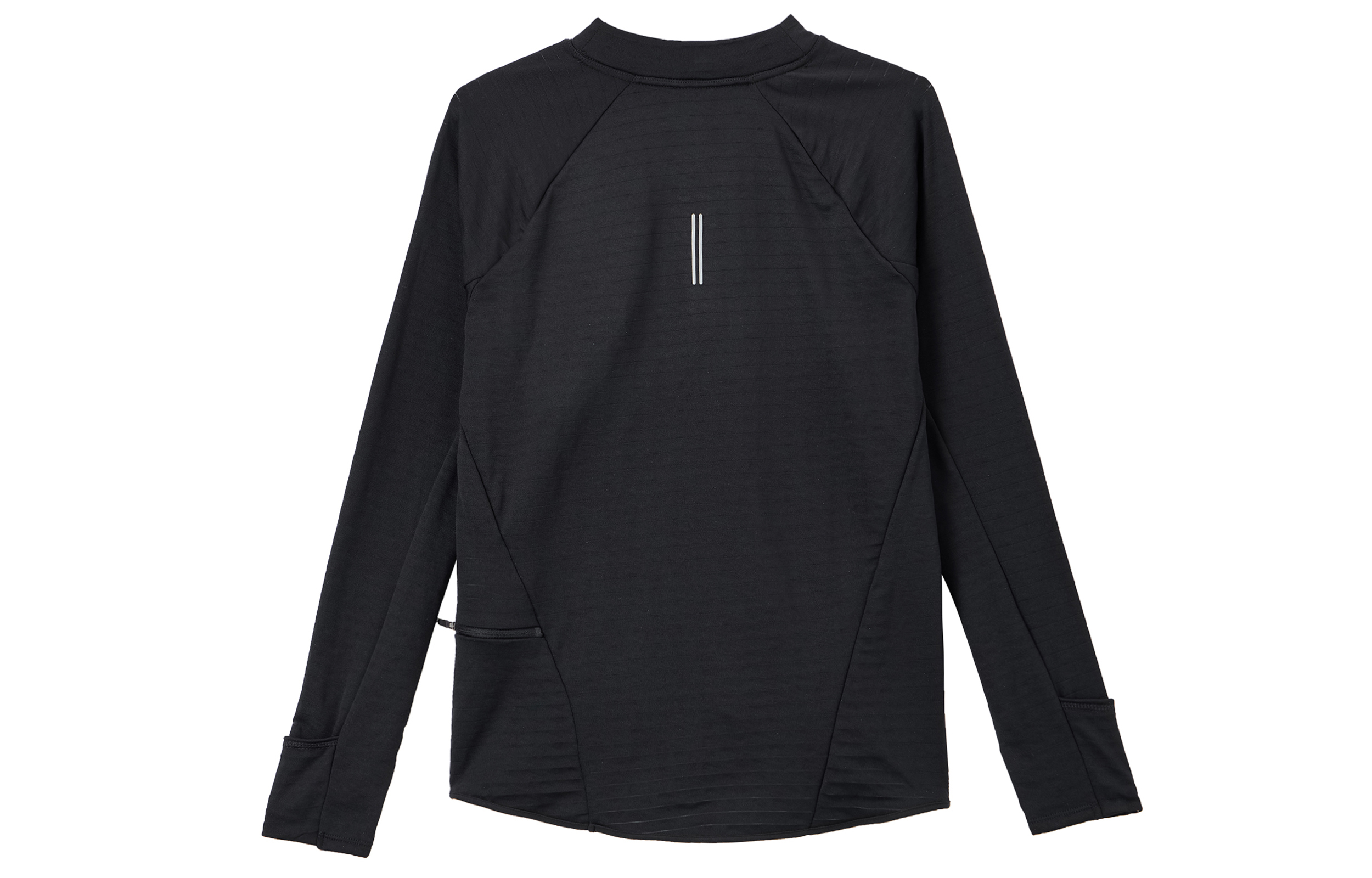 Nike Solid Color Fleece Lined Crew Neck Logo Micro Label Running Thumb Loop Crew Neck Long Sleeved Slim Fit Tight Fit