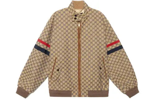 GUCCI Gg Cotton Canvas Bomber Jacket