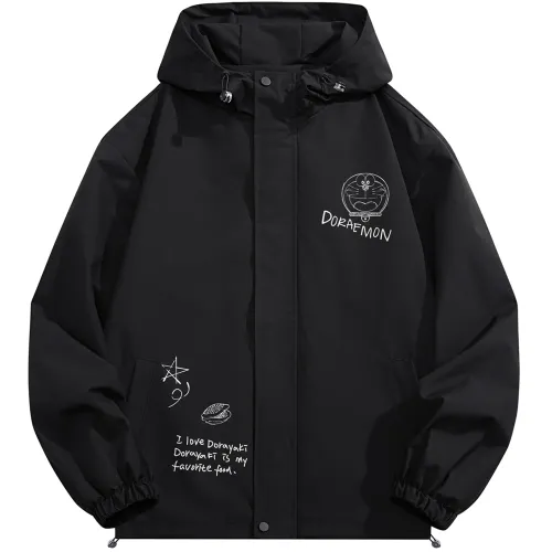 Doraemon Jackets Unisex Hooded Moderate Workwear