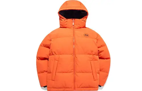 ANTA Life Collection Down Jackets Men's Orange Hooded Moderate