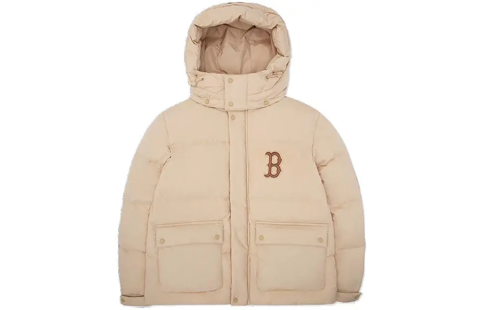 MLB FW22 Large Pocket Down Jacket Short Unisex Beige Yellow