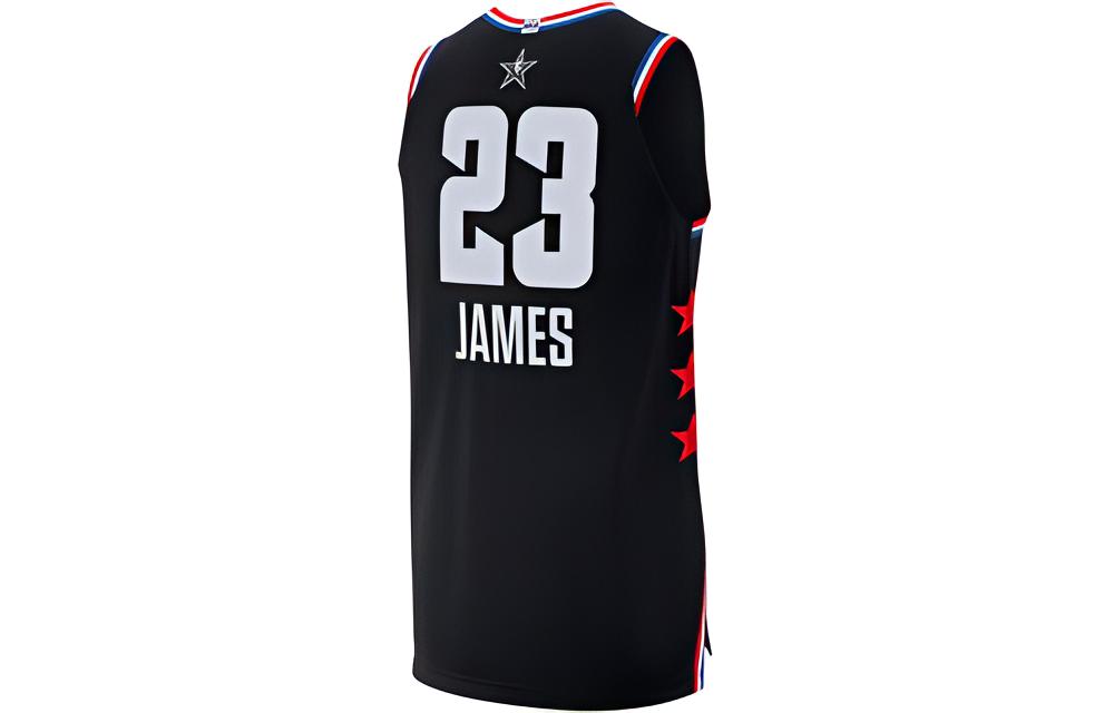 Jordan Basketball Jersey NBA Los Angeles Lakers AU 2019 All Star, LeBron James No. 23 Jersey Men’s Black
