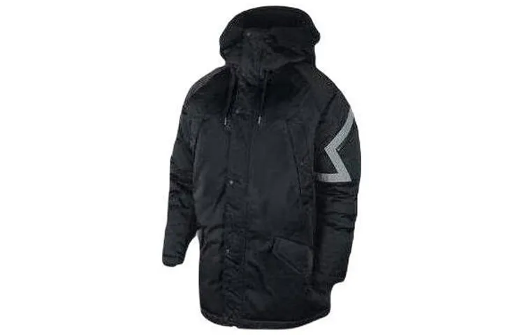 Jordan Down Jackets Men's Black Hooded Moderate Other