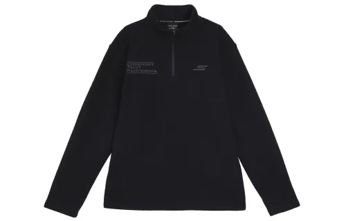 Skechers Jackets Men's Carbon Black Stand Collar Thickened Other