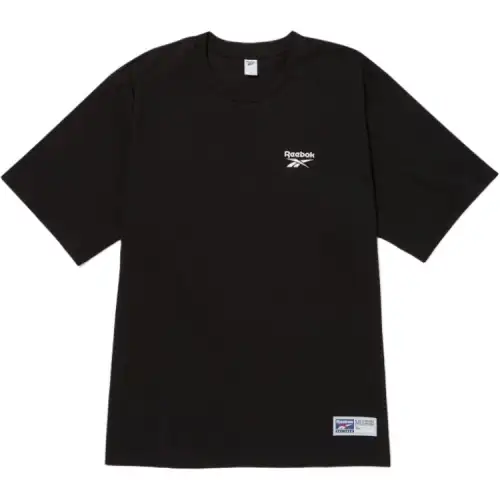 Reebok T Shirts Unisex Black Crew Neck Moderate