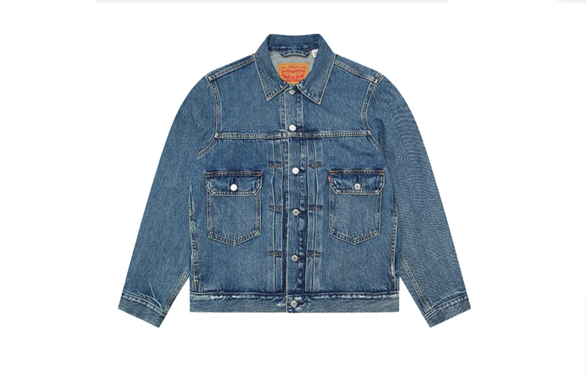 Levi's Denim Jackets Men's Blue Lapel Moderate Straight Fit