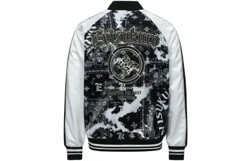EVISU Jackets Men's Black Stand Collar Moderate Pilot