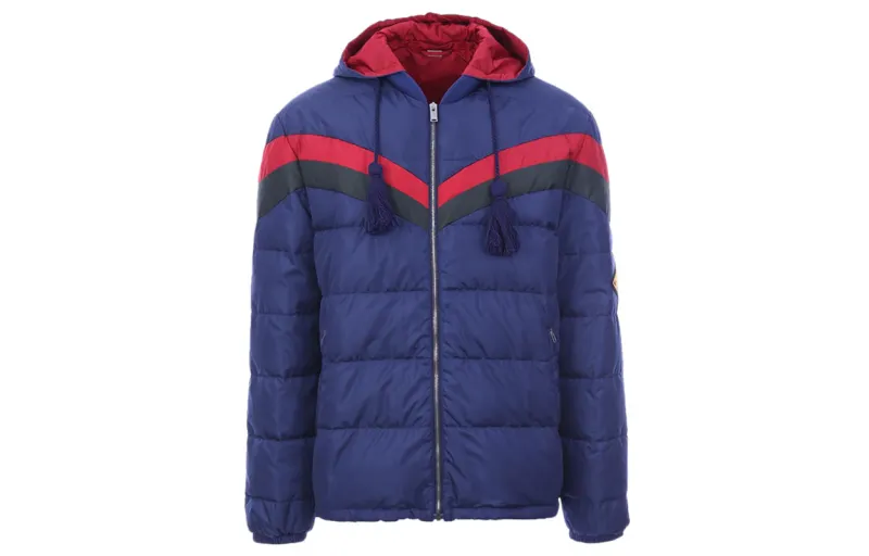 GUCCI Down Jackets Men's Blue Hooded Moderate Other