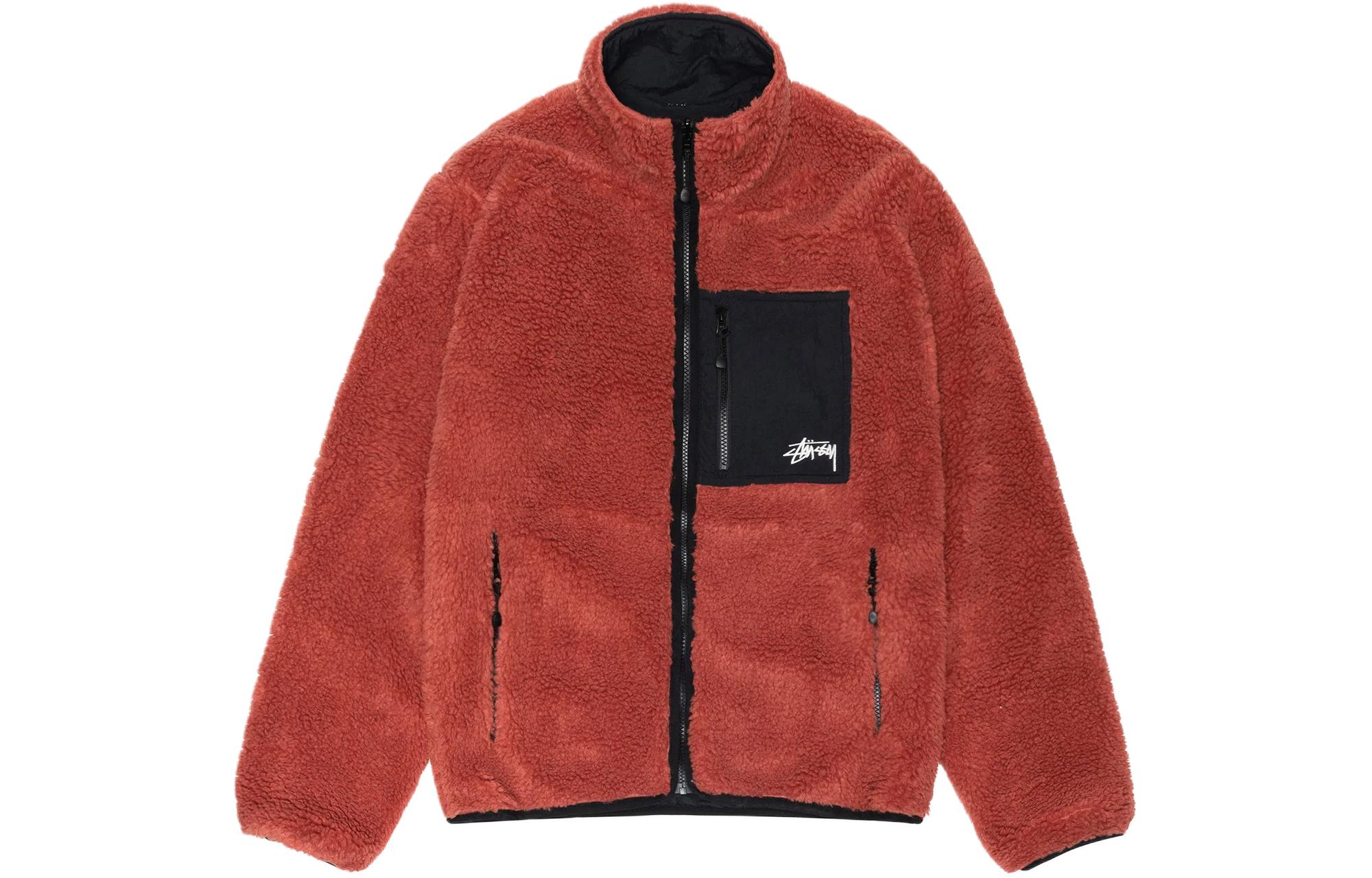 Куртка Stussy FW23 SHERPA REVERSIBLE JACKET (бежево-черная)