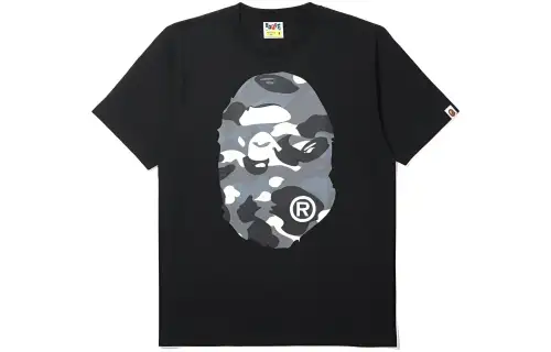 A BATHING APE Honeycomb Camo Big Ape Head Tee