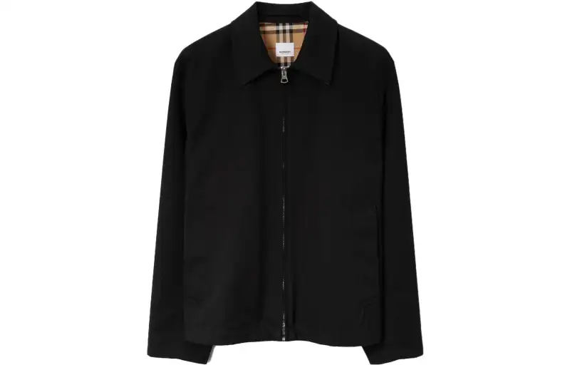 Burberry Ekd Logo Embroidered Zipped Jacket