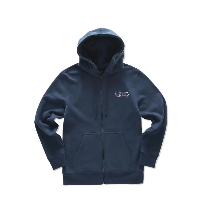Vans Sweatshirts Men's Blue Hooded Moderate Cardigan