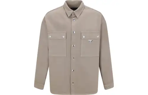 PRADA Jackets Men's Khaki Lapel Moderate Other