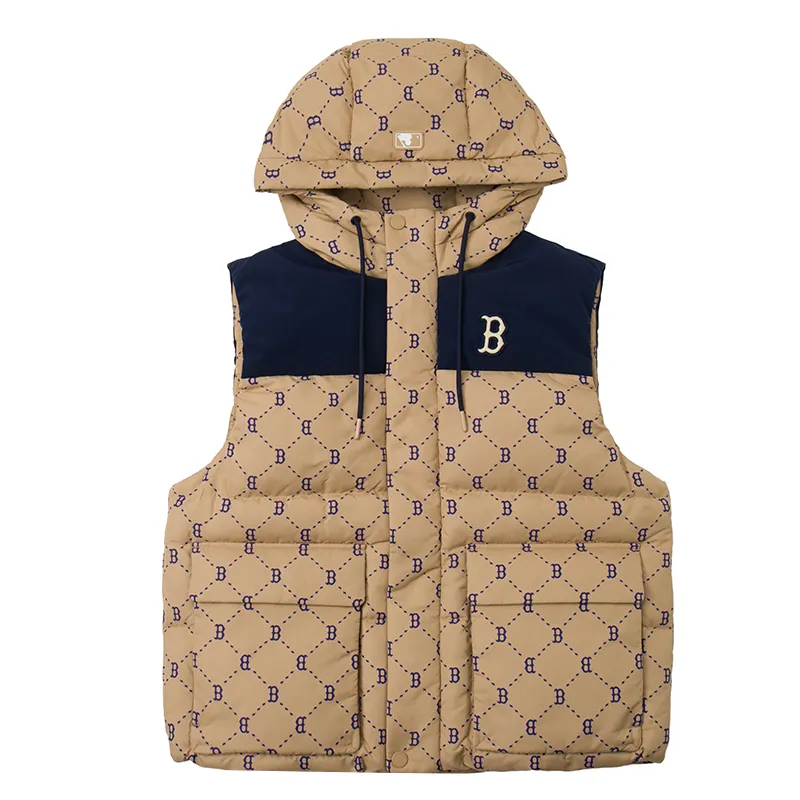 MLB DIA MONOGRAM JQD BLOCK HOOD HEAVY DOWN VEST Vest Unisex Apricot