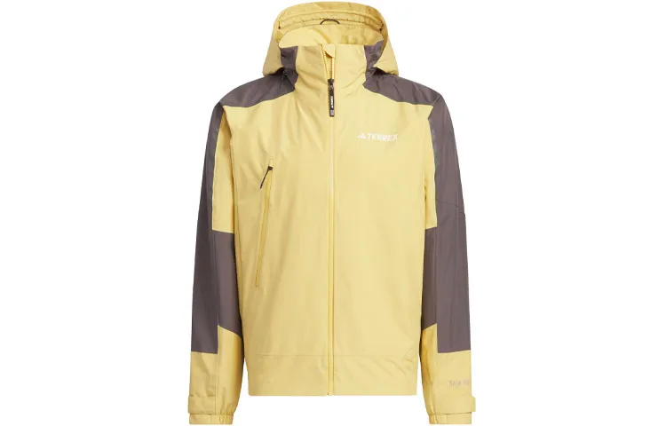 Adidas Waterproof And Windproof Windbreaker Jacket Men's Light Yellow