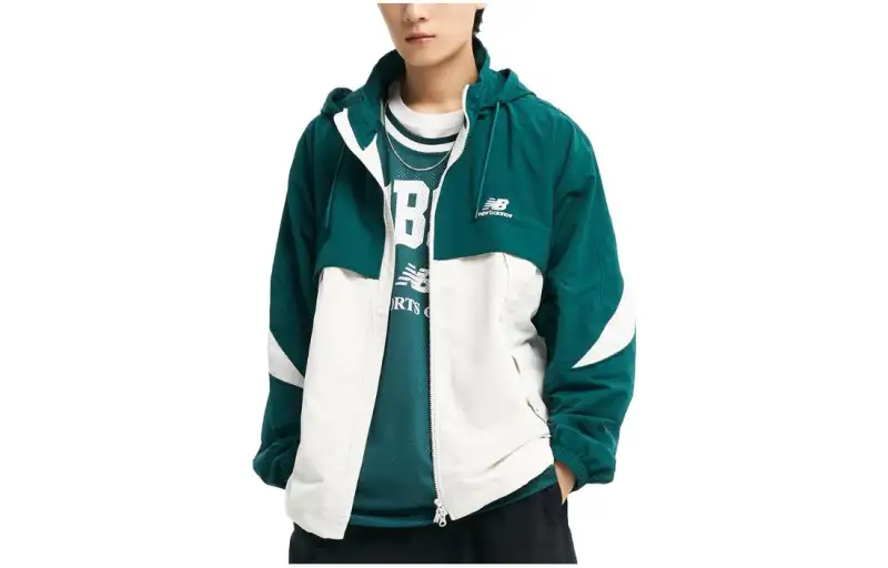 New Balance Jackets Unisex Green Stand Collar Moderate Other
