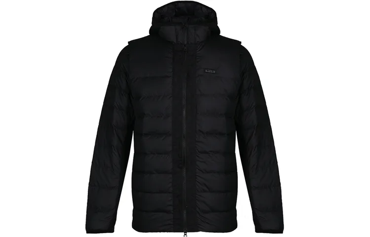 Nike Down Jackets Men's Black Hooded Moderate Detachable