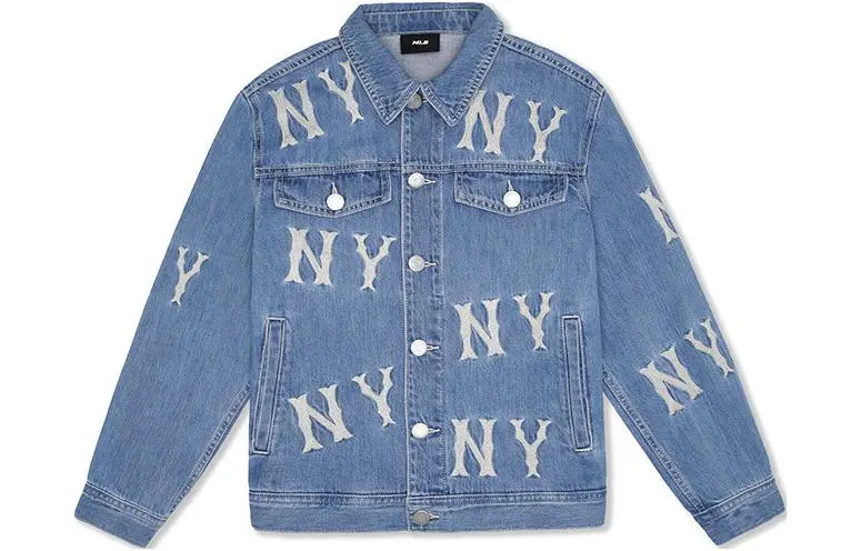 MLB SS24 Denim Jacket Unisex Light Blue
