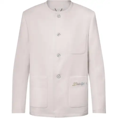 LOUIS VUITTON Preppy Collarless Wool Jacket