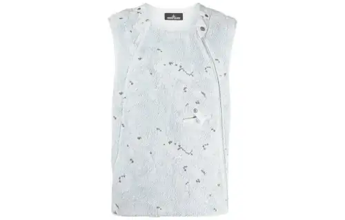 STONE ISLAND Vests Unisex Blue Crew Neck Moderate Other
