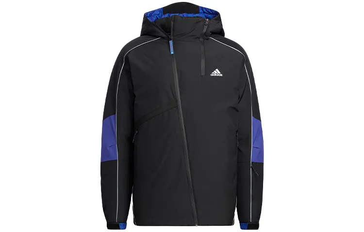 Adidas Down Jackets Men's Black Hooded Moderate Other